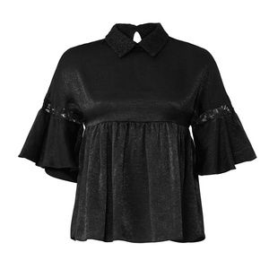 Waverly Grey Black Linda Top Medium